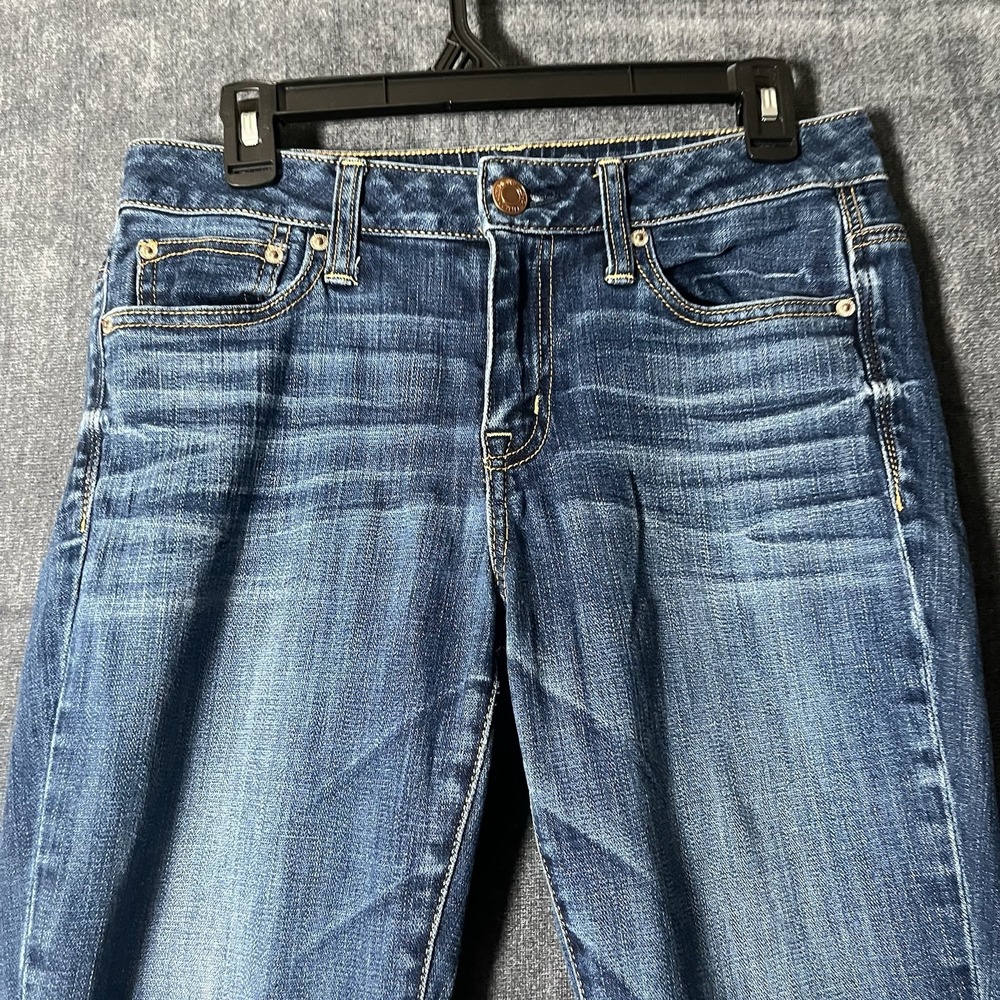 American Eagle Slouchy Jeans Womens Size 2 Medium Wash Blue Denim Stretch - Picture 9 of 10